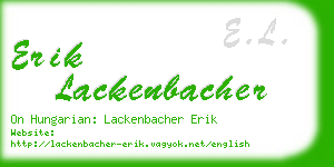 erik lackenbacher business card